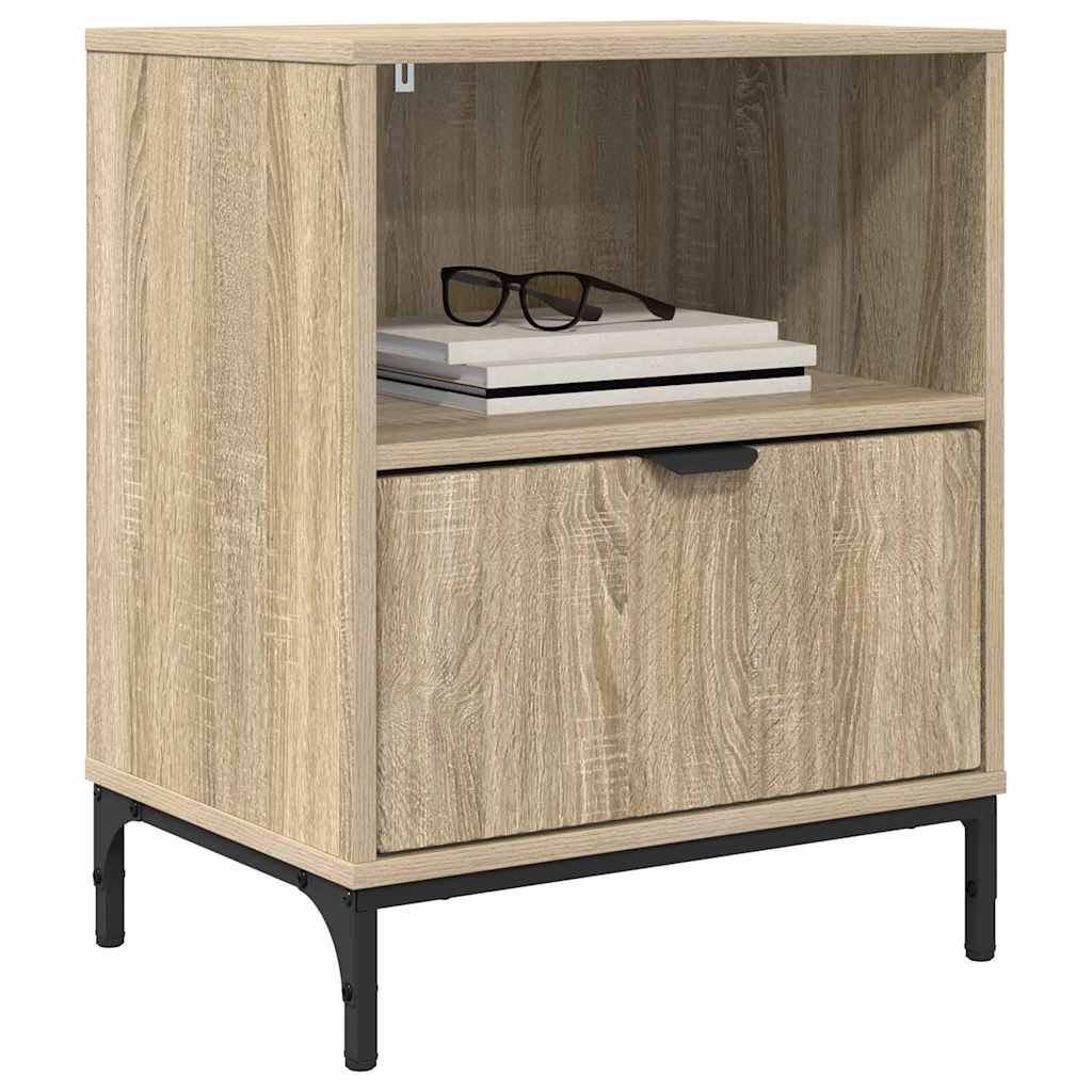 vidaXL Nachtkastjes 2 pcs Sonoma eiken 49 x 36 x 61 cm Bewerkt hout