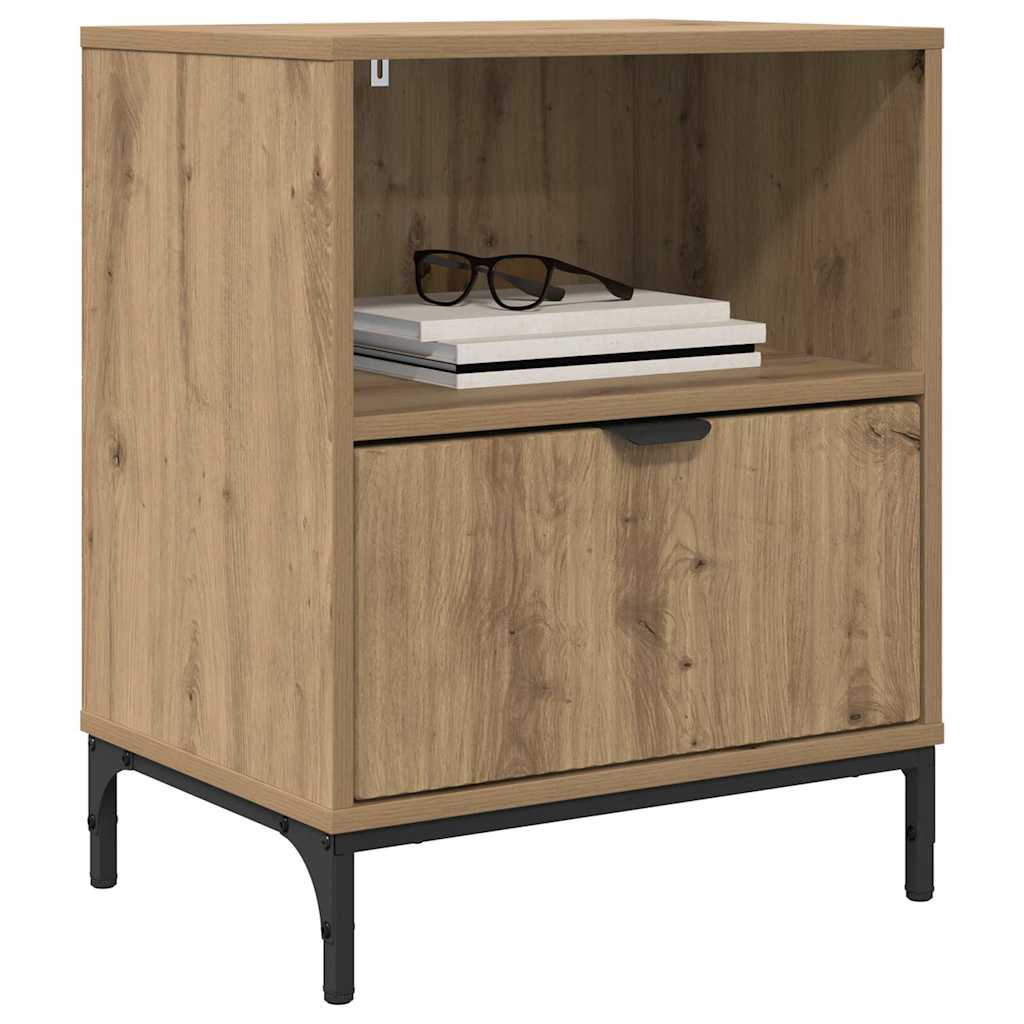 vidaXL Nachtkastjes 2 pcs artisanaal eikenkleurig 49 x 36 x 61 cm