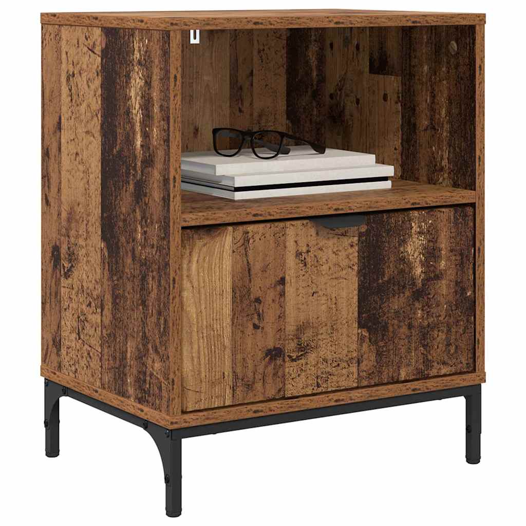 vidaXL Nachtkastjes 2 pcs Oud hout 49 x 36 x 61 cm Bewerkt hout