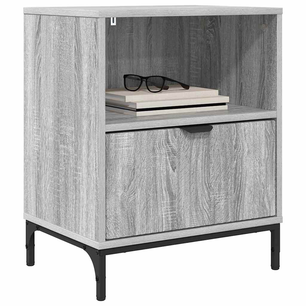 vidaXL Nachtkastjes 2 pcs Grijs sonoma 49 x 36 x 61 cm Bewerkt hout