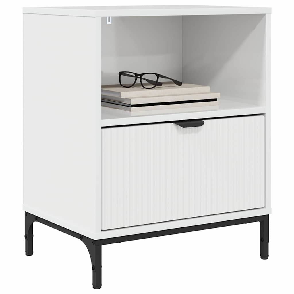 vidaXL Nachtkastjes 2 pcs Hoogglans wit 49 x 36 x 61 cm Bewerkt hout