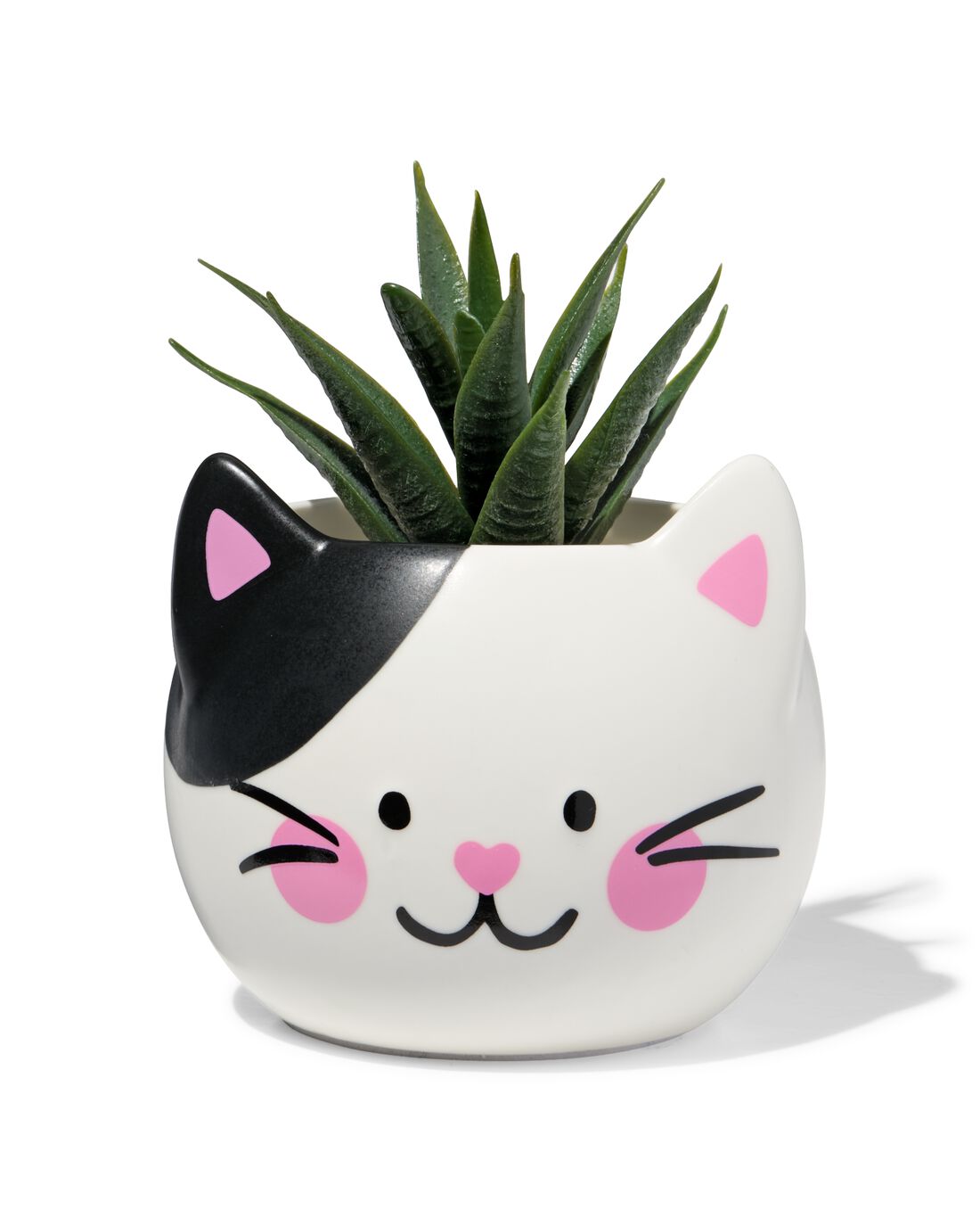 HEMA Plantenpot 9.3x9.3x8.3cm Keramiek Kat