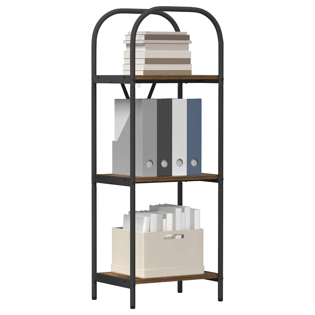 vidaXL Boekenkast Gerookt eiken 40 x 30 x 109 cm Bewerkt hout