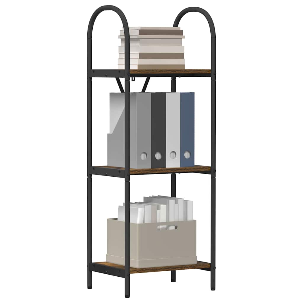 vidaXL Boekenkast Gerookt eiken 40 x 30 x 109 cm Bewerkt hout
