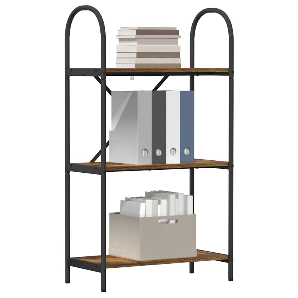 vidaXL Boekenkast Gerookt eiken 60 x 30 x 109 cm Bewerkt hout