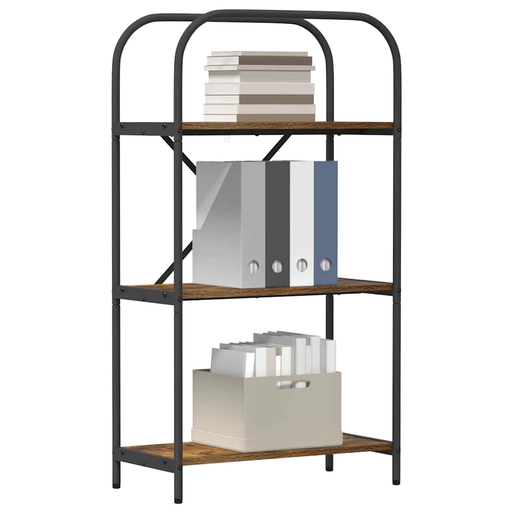 vidaXL Boekenkast Gerookt eiken 60 x 30 x 109 cm Bewerkt hout