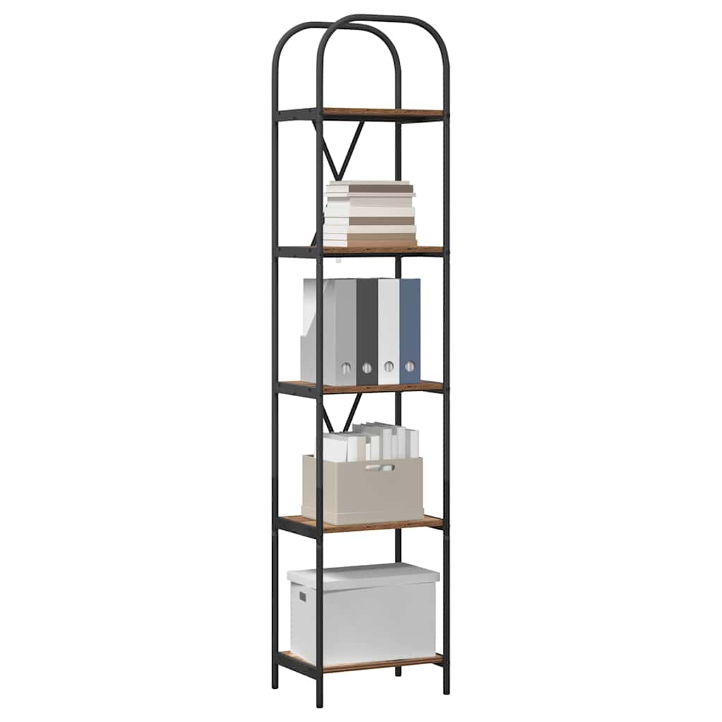 vidaXL Boekenkast Oud hout 40 x 30 x 183 cm Bewerkt hout