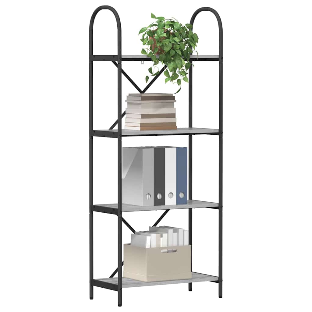 vidaXL Boekenkast Grijs sonoma 60 x 30 x 146 cm Bewerkt hout