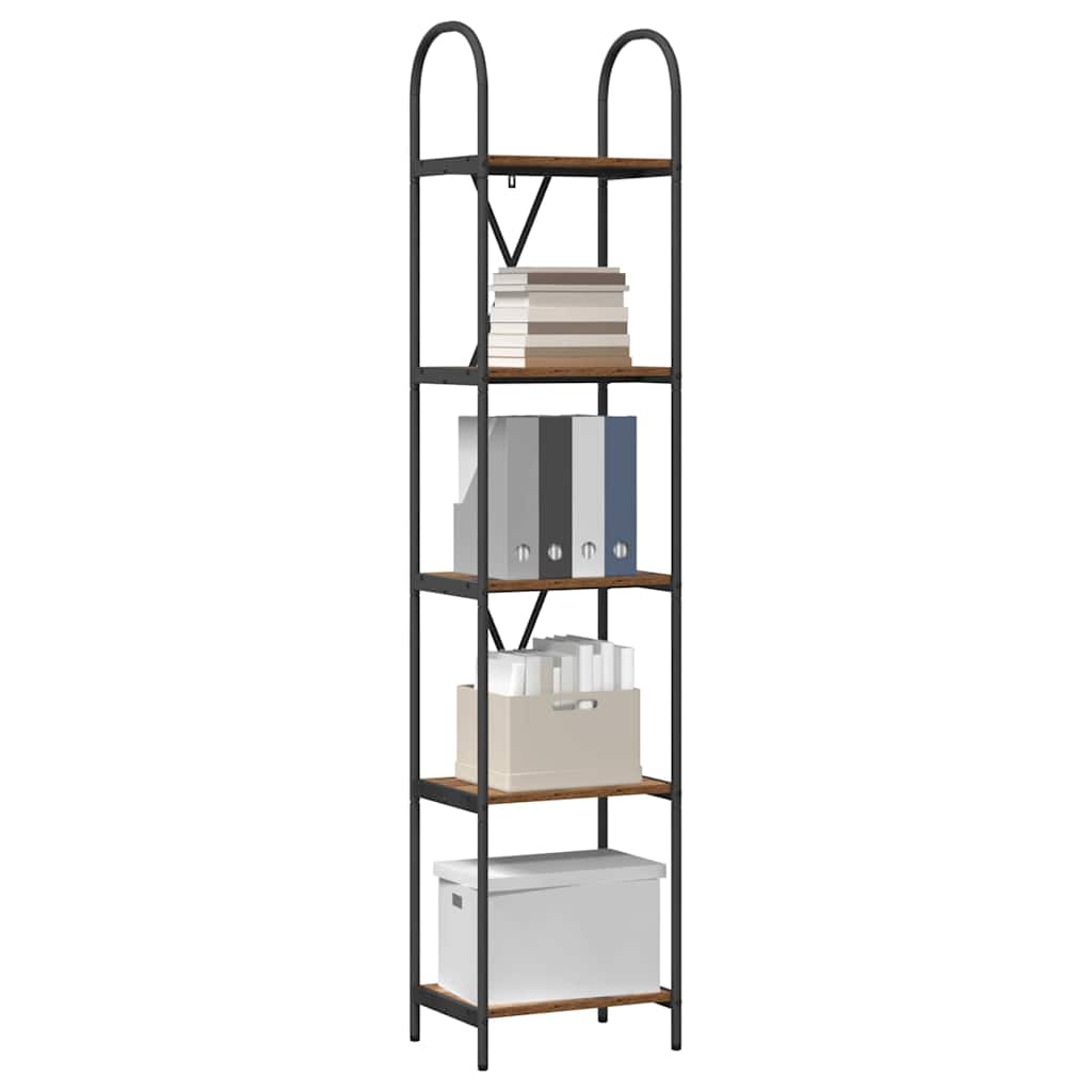 vidaXL Boekenkast Oud hout 40 x 30 x 183 cm Bewerkt hout