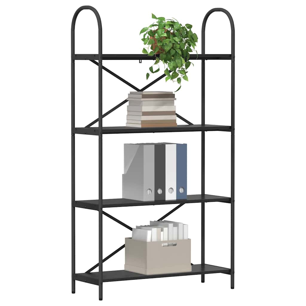 vidaXL Boekenkast Zwart eiken 80 x 30 x 146 cm Bewerkt hout