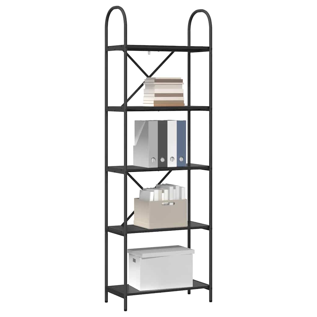 vidaXL Boekenkast Zwart eiken 60 x 30 x 183 cm Bewerkt hout