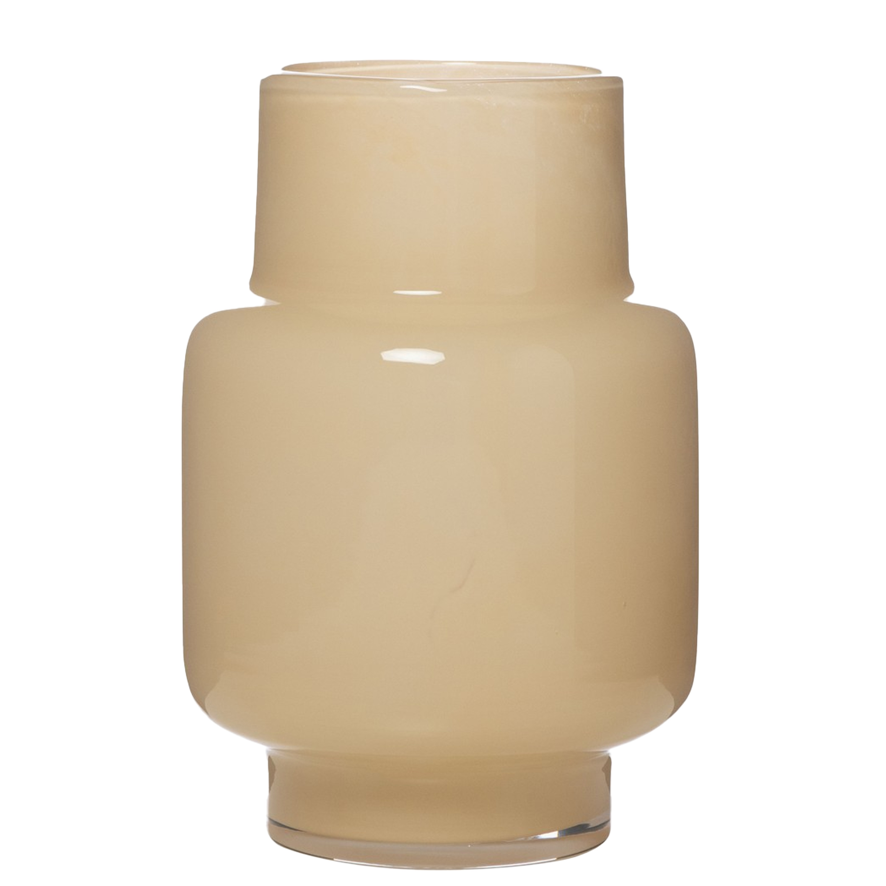 Hakbijl Glass Bloemenvaas Pien - beige - glas - D17 x H25 cm - decoratie - vazen -