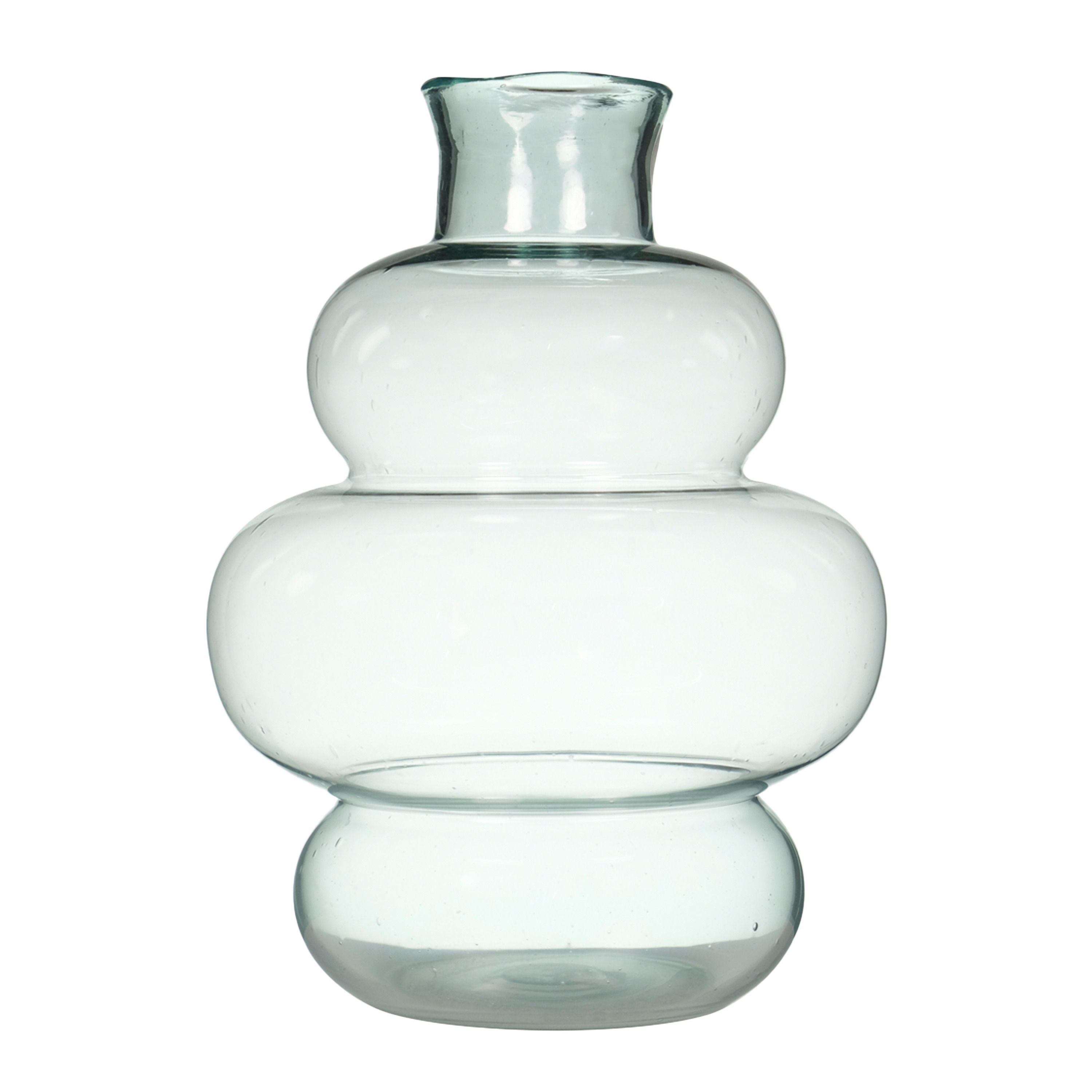 Hakbijl Glass Bloemenvaas Denise - transparant - glas - D29 x H40cm - decoratie -