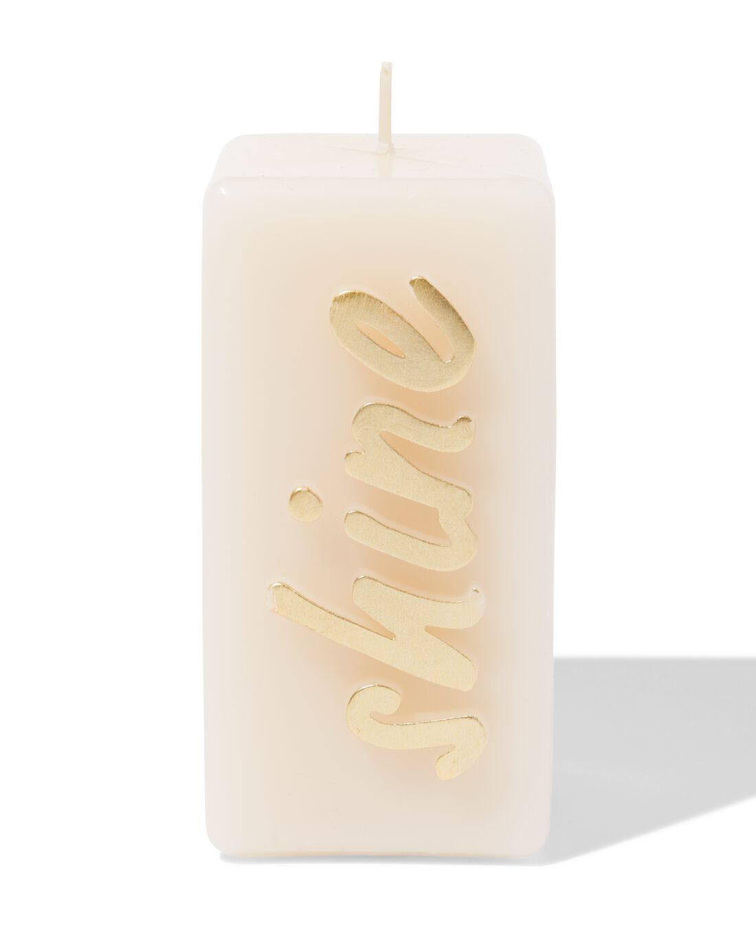 HEMA Kaars 12.5cm 'shine' Crème