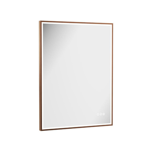 Crosswater MPRO spiegel met verlichting - 80x60cm - LED - verticaal/horizontaal - geborsteld brons MP6080BZ