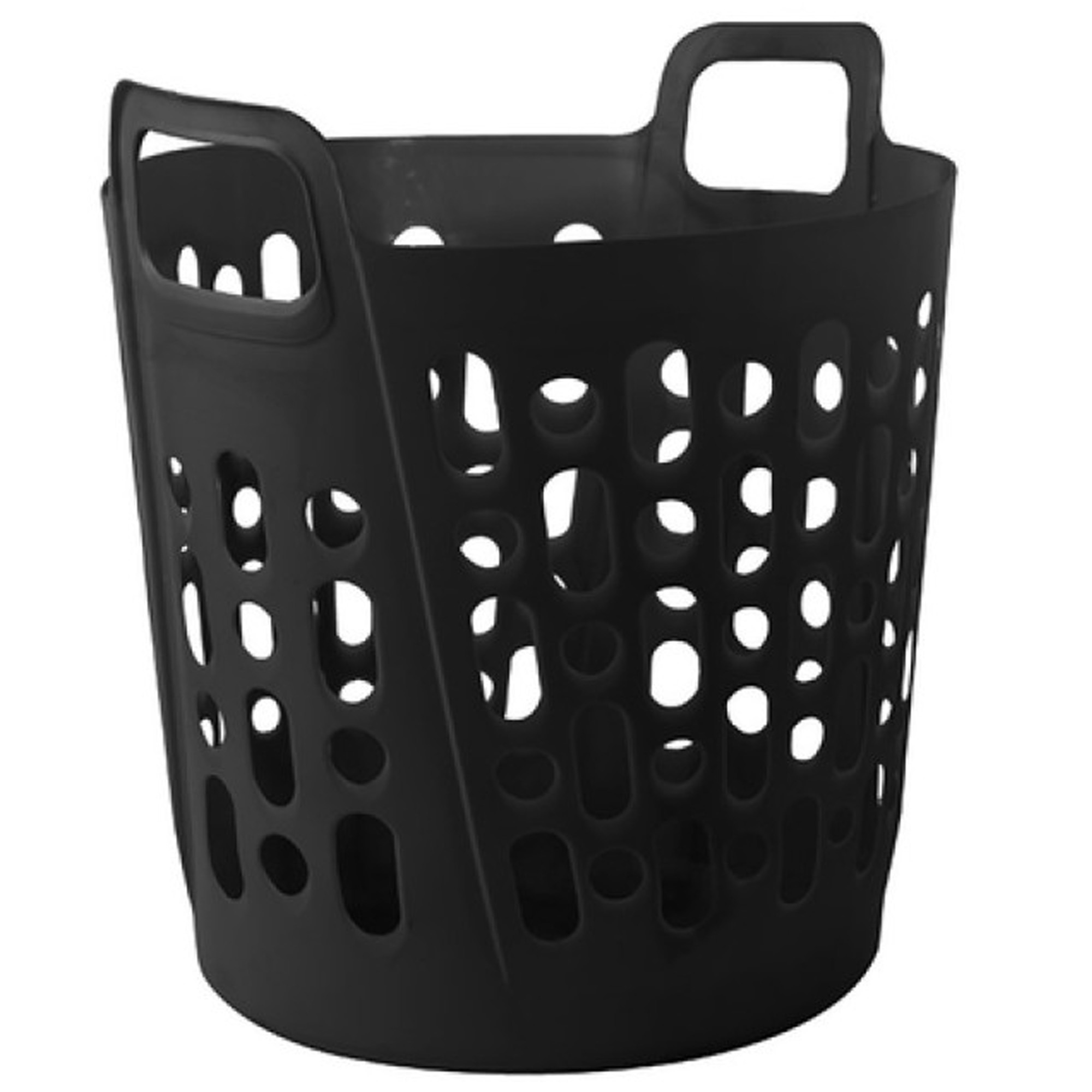 Merkloos Flexibele wasmand - zwart - 45 liter - kunststof - x x cm -