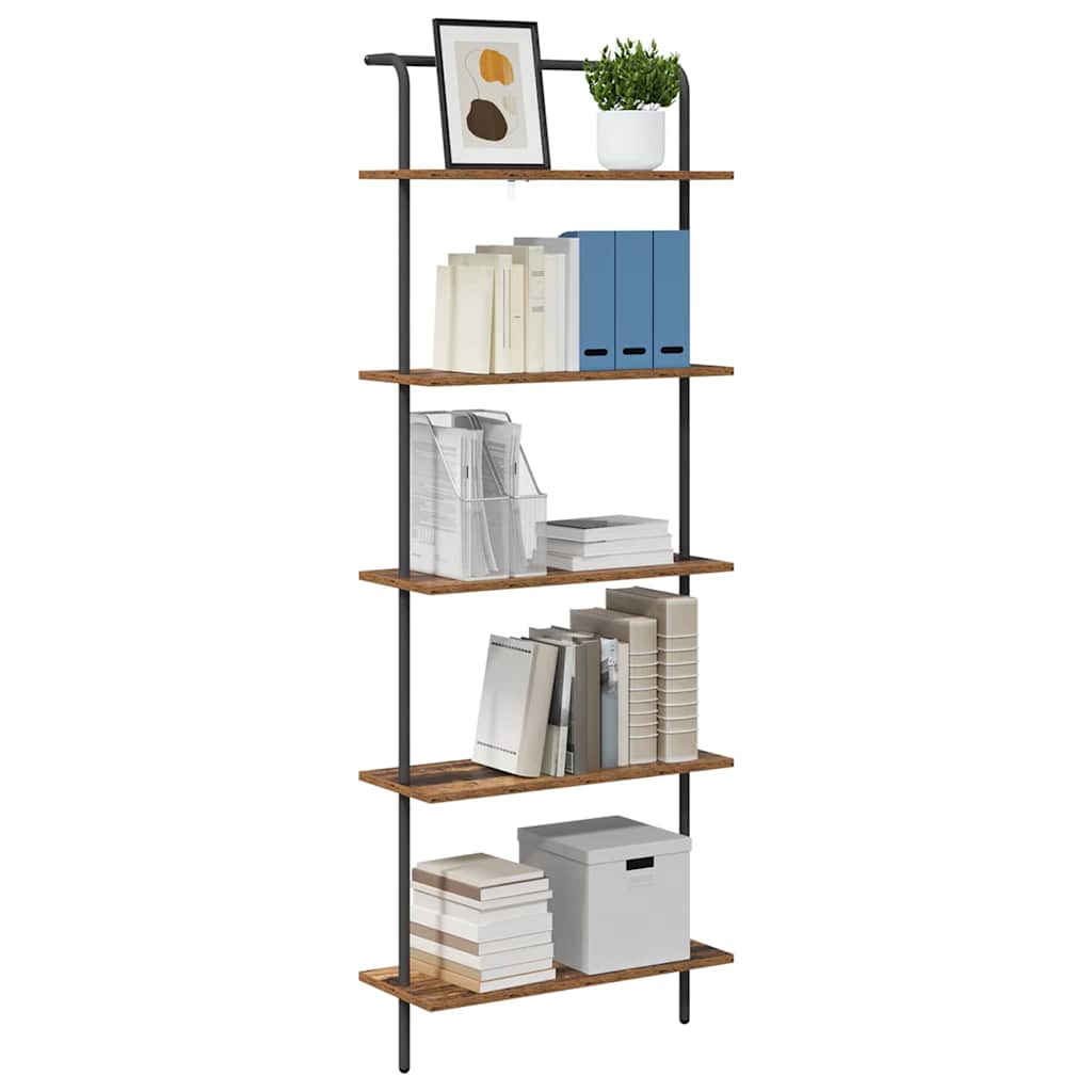 vidaXL Boekenkast Oud hout 60 x 24 x 168 cm Bewerkt hout