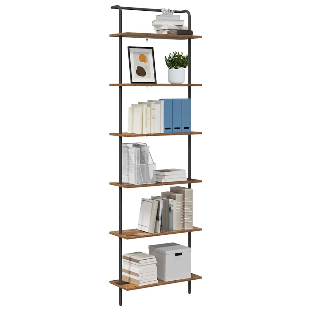 vidaXL Boekenkast Oud hout 60 x 24 x 203 cm Bewerkt hout