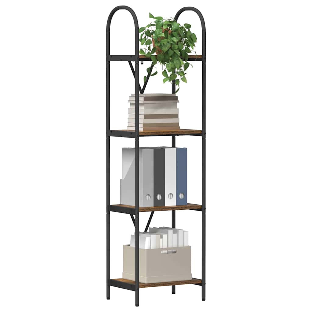 vidaXL Boekenkast Gerookt eiken 40 x 30 x 146 cm Bewerkt hout