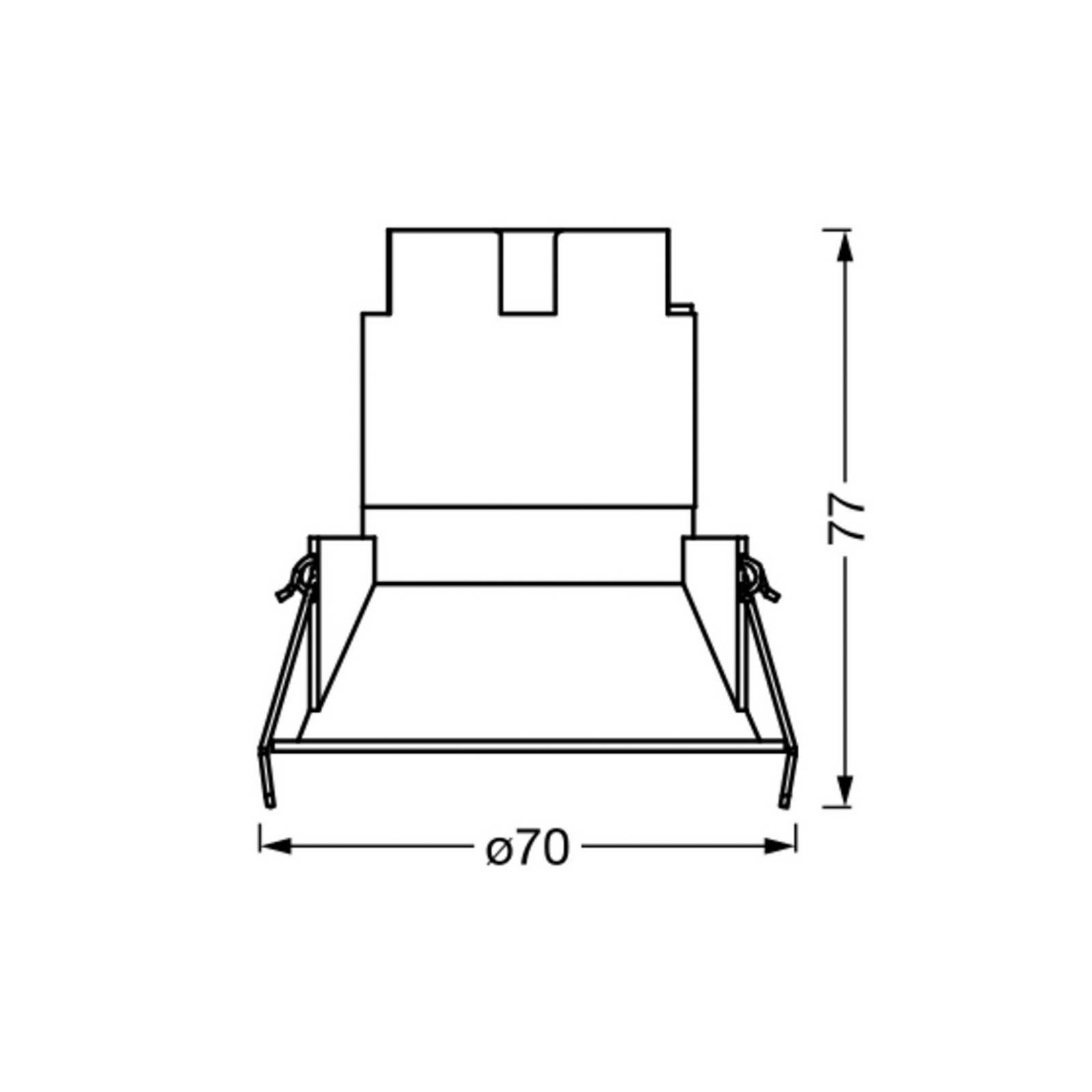 Osram LED inbouwspot TWIST, wit/zwart, 840, Ø 7 cm metaal