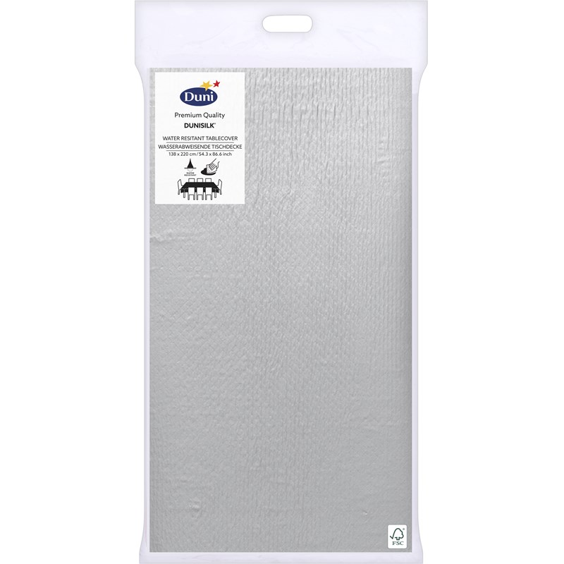 Duni Tafelkleed 138x220cm Zilver
