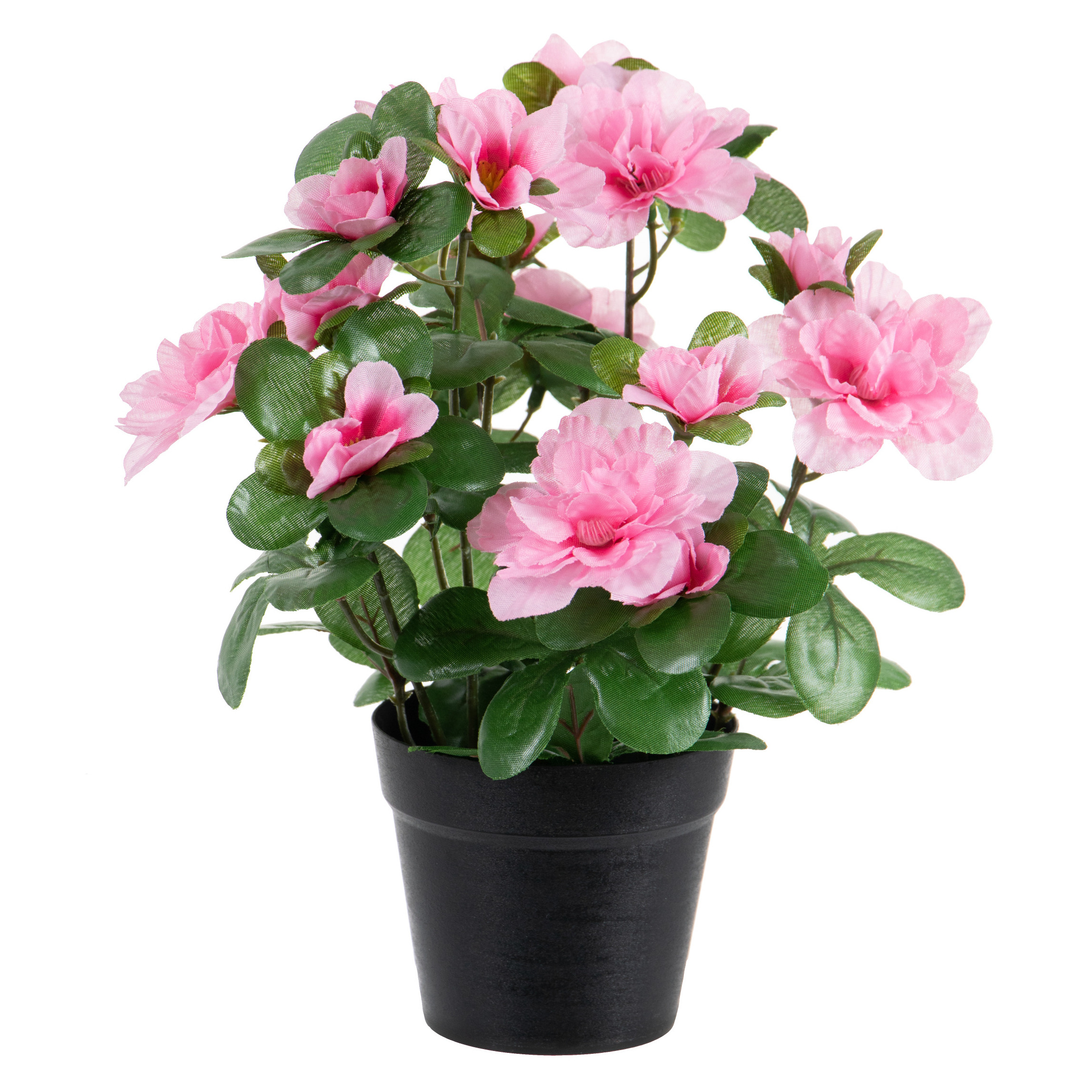 Louis Maes Azalea Kunstbloemen - in pot - roze - H25 cm -
