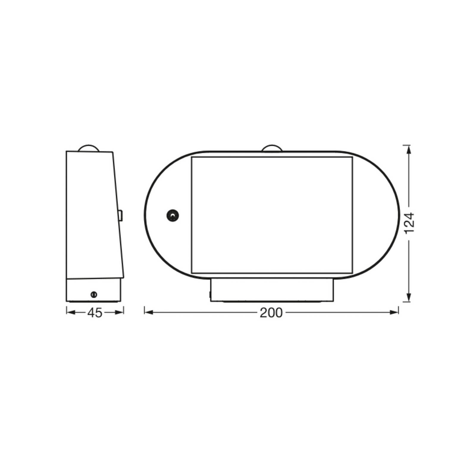 Osram LED-sensor wandlamp ENDURA STYLE SOLAR OVAL 20 cm 830