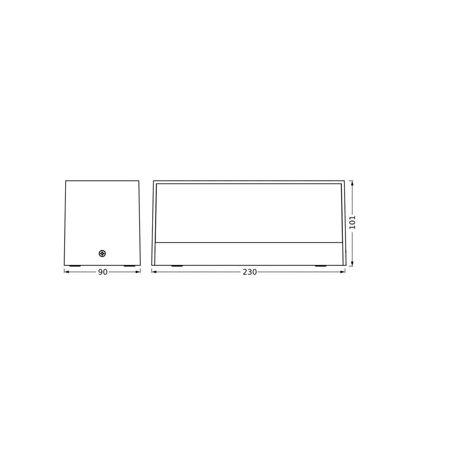 Osram LED buiten wandlamp ENDURA STYLE IDRI, donkergrijs, IP65