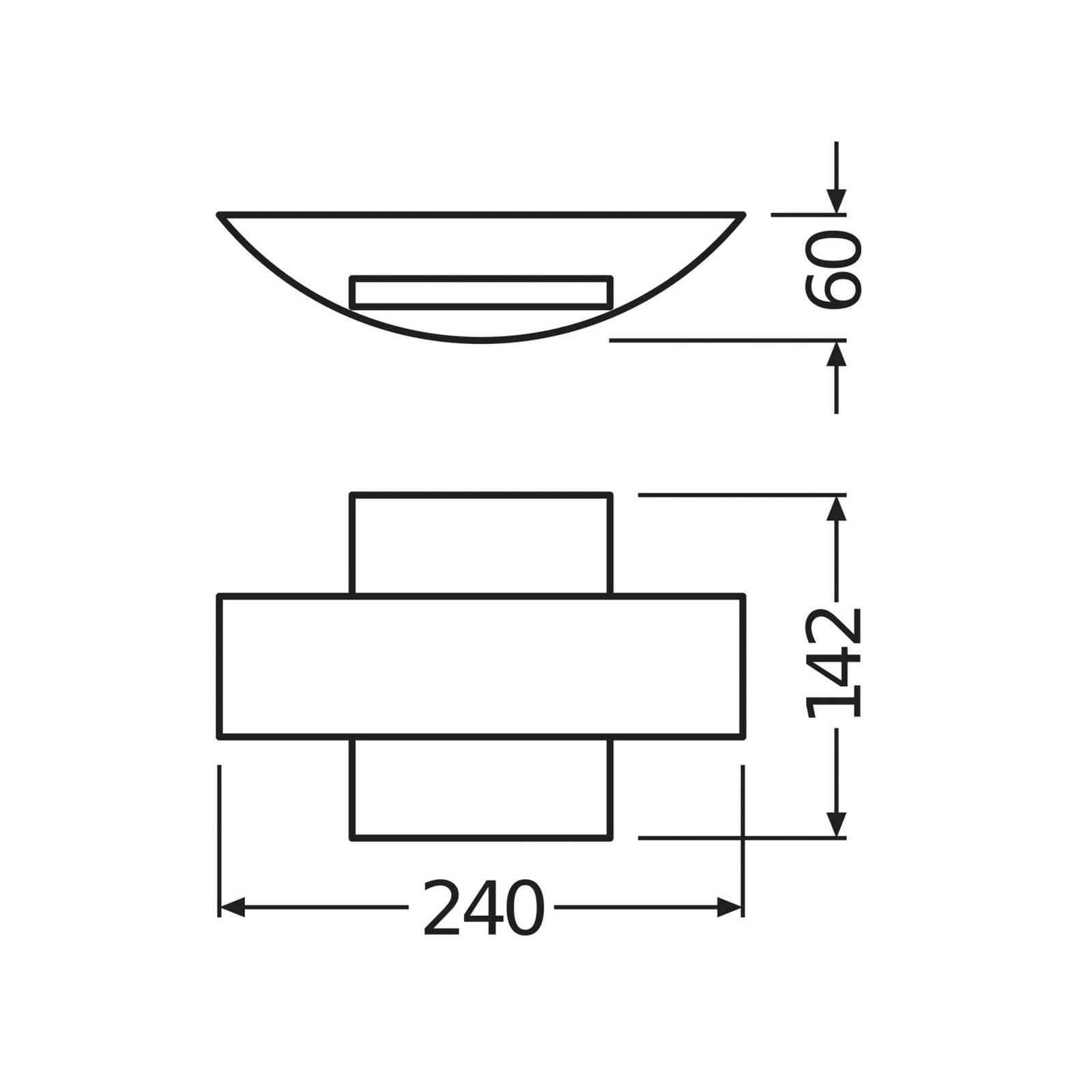Osram LED buiten wandlamp ENDURA STYLE SHIELD donkergrijs IP44