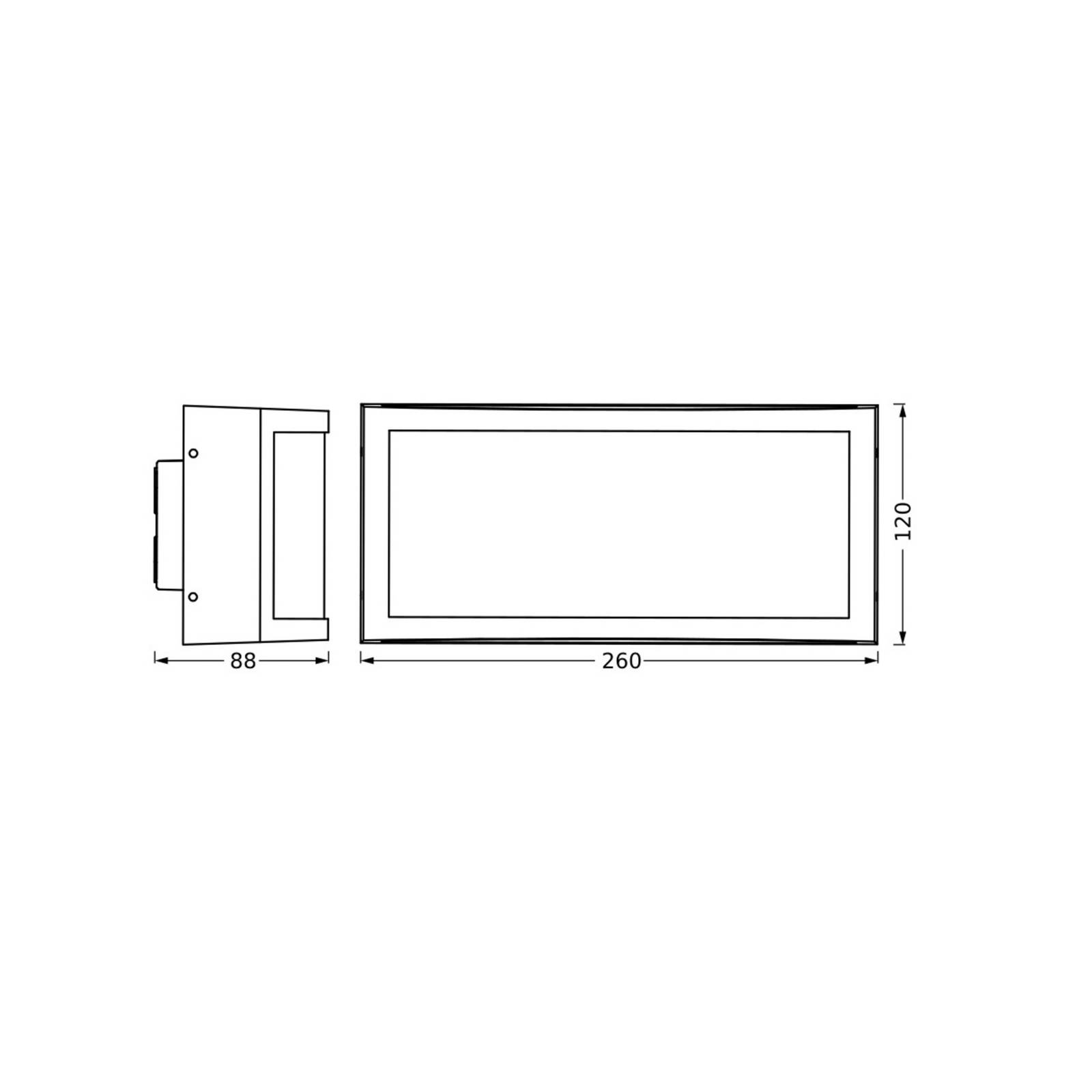 Osram buitenwandlamp ENDURA CLASSIC CUADRA, donkergrijs, IP65