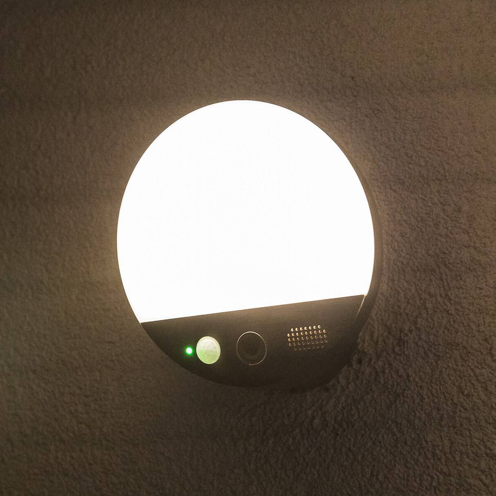 Osram SMART+ WiFi buitenwandlamp ROUND, camera, sensor, grijs