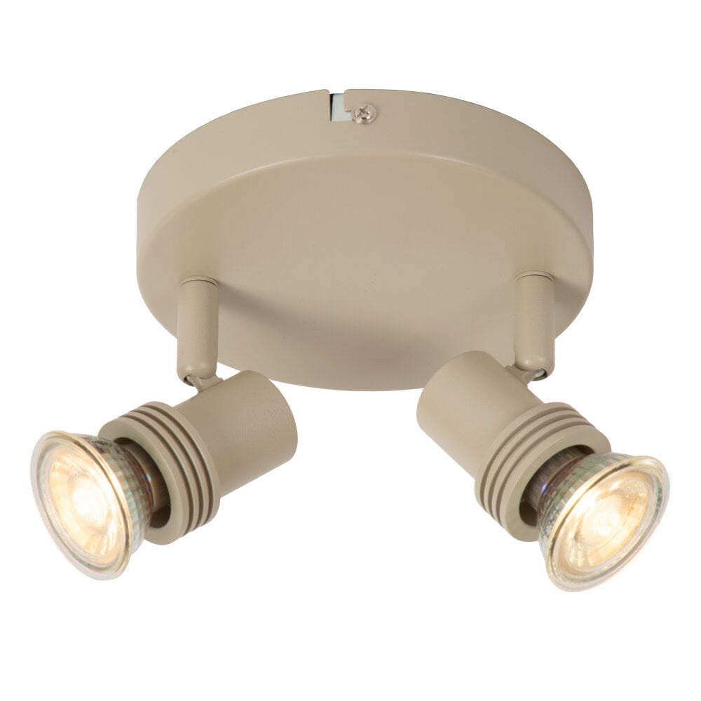 Lucide KIANTI - Plafondspot - Ø 15 cm - 2xGU10 - Taupe