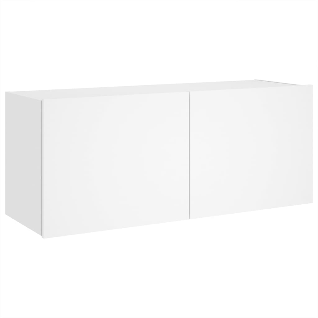 vidaXL Tv-wandmeubel met LED-verlichting 100x35x41 cm wit