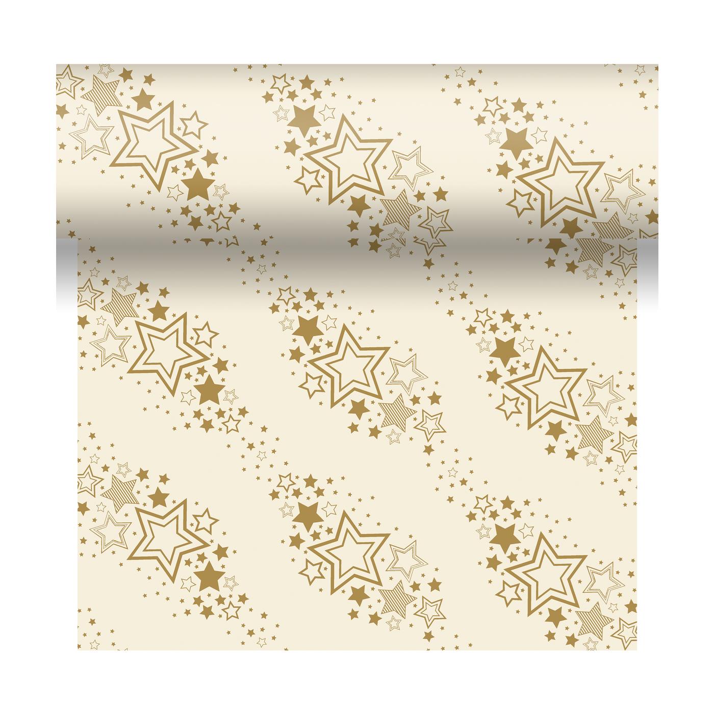 Duni 3-in1 Holiday Star Cream 40x480cm