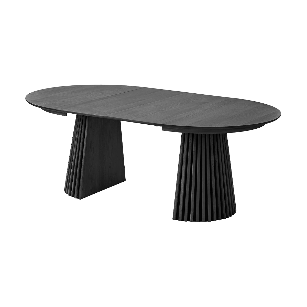 Artichok Alko uitschuifbare houten eettafel zwart - Ø 120 tot 200 cm