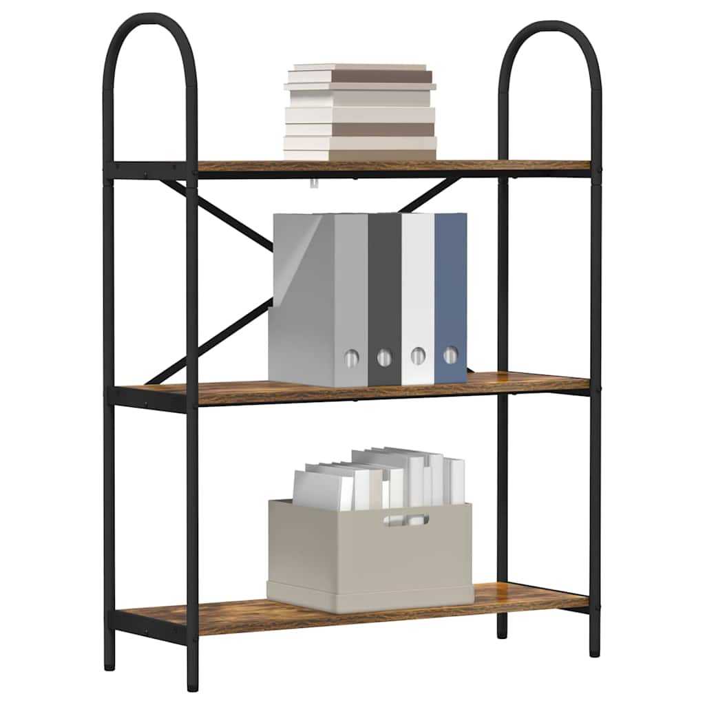 vidaXL Boekenkast Gerookt eiken 80 x 30 x 109 cm Bewerkt hout