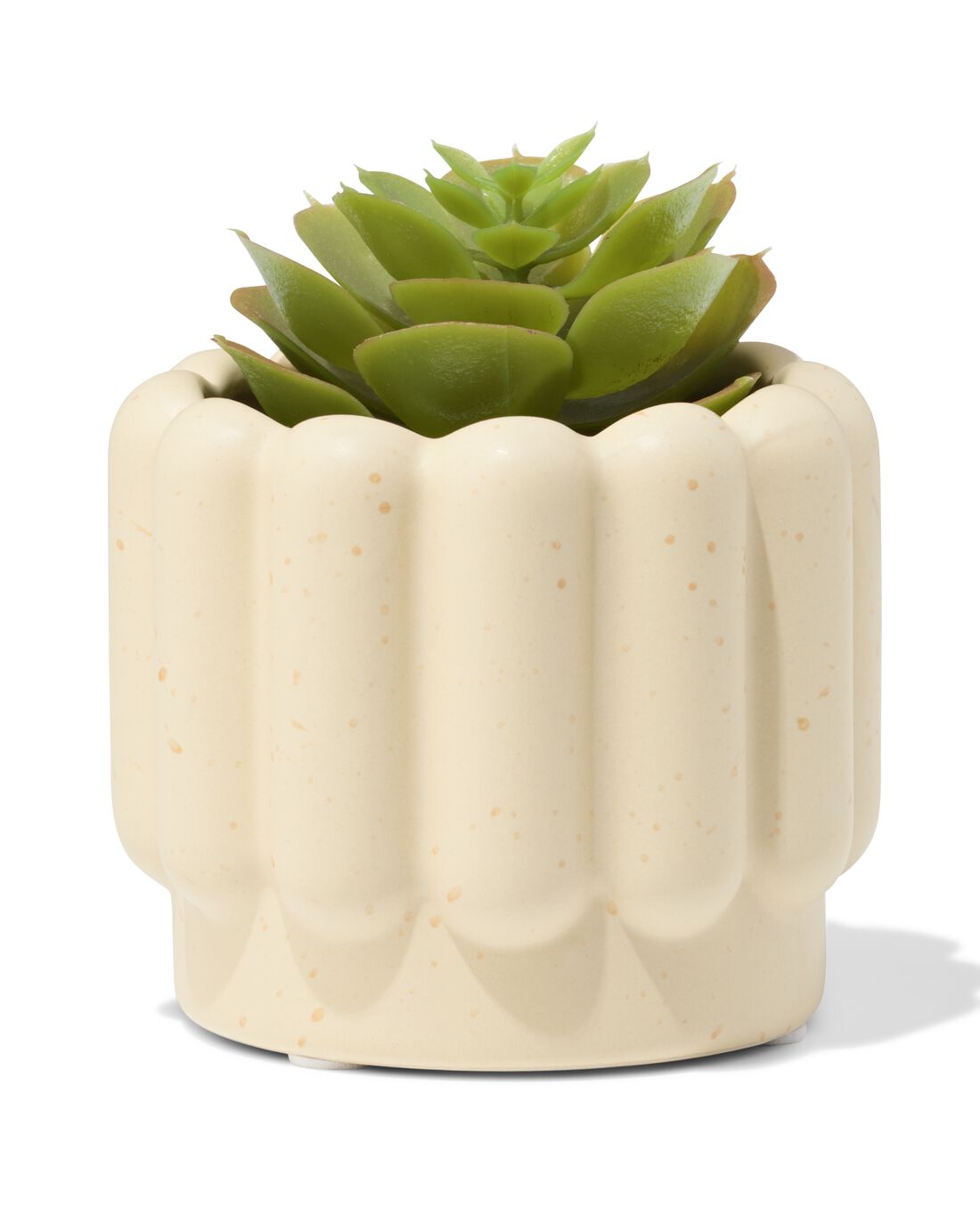 051 Bloempot ⌀7x6cm Keramiek Ribbels Zand