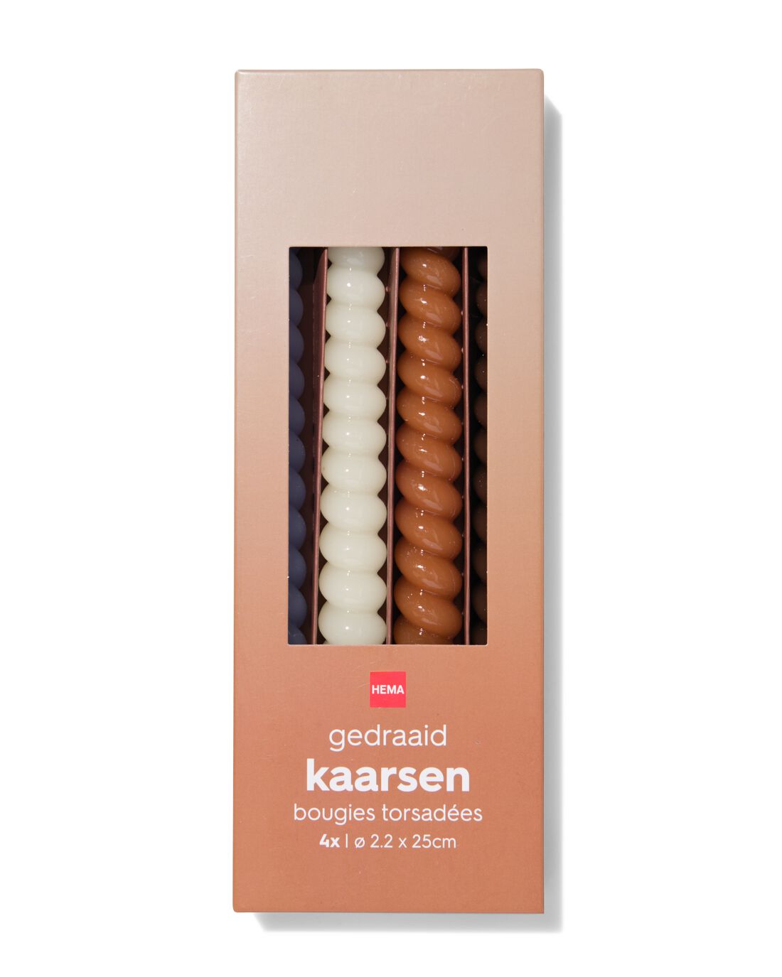 HEMA Huishoudkaarsen ⌀2.2x25cm Draai Blauw - 4 Stuks (blauw)