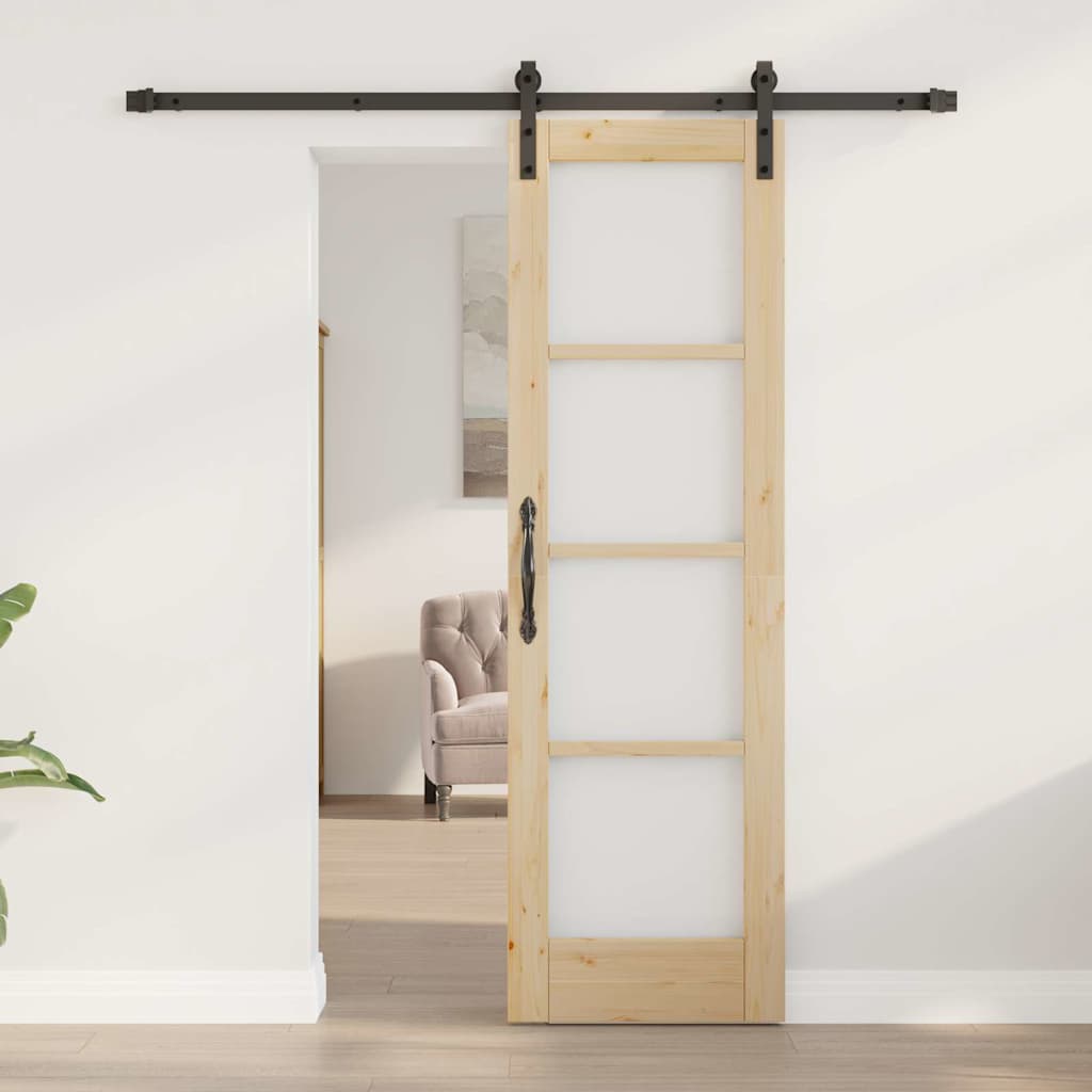 vidaXL Schuifdeur ORKDAL Bruin 61 x 198,5 cm Massief grenenhout