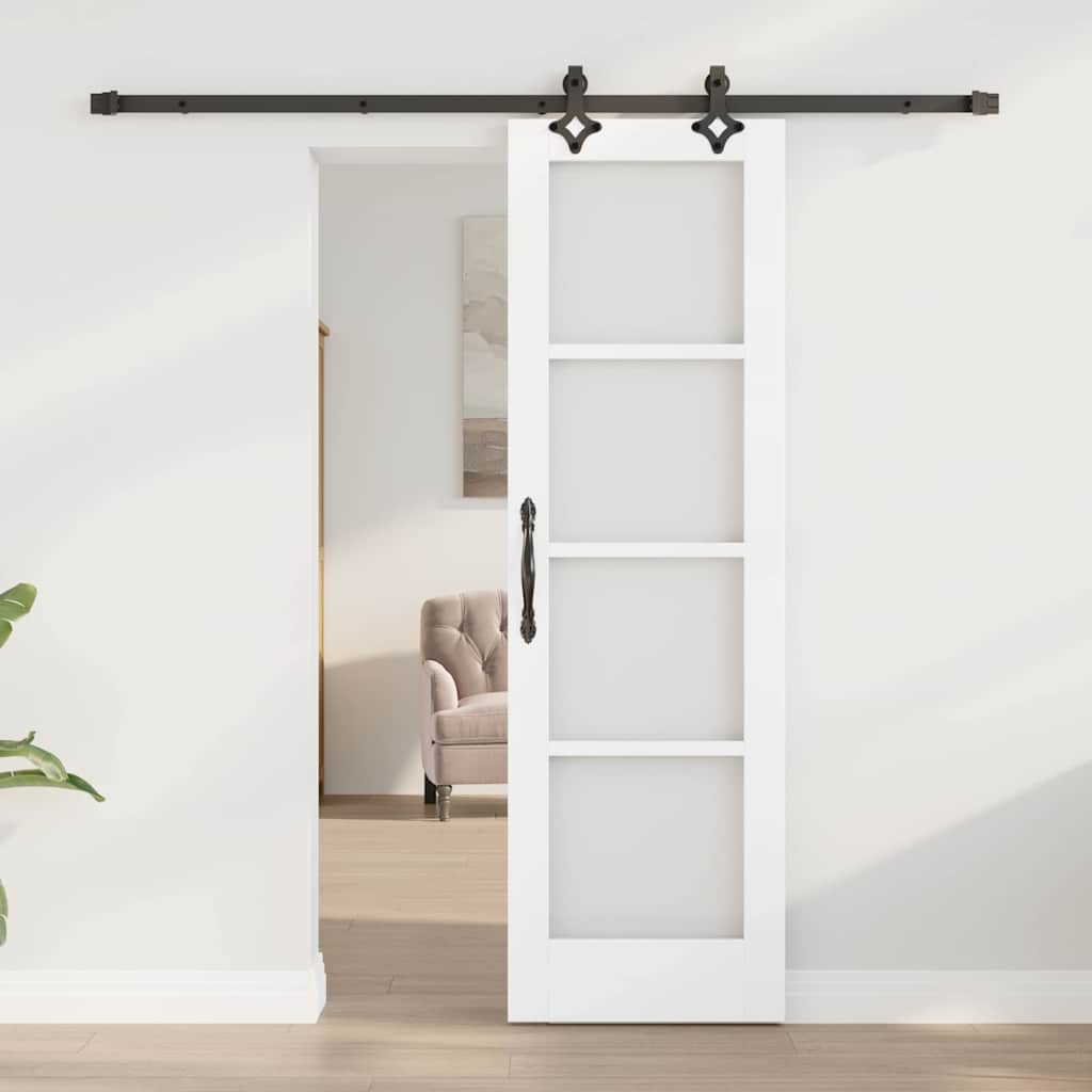 vidaXL Schuifdeur ORKDAL Wit 61 x 198,5 cm Hout en metaal