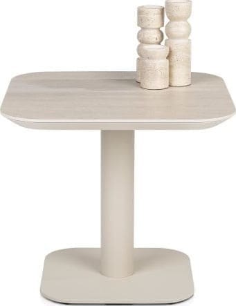Brianto salontafel 50 x 50 cm - keramiek blad Travertin