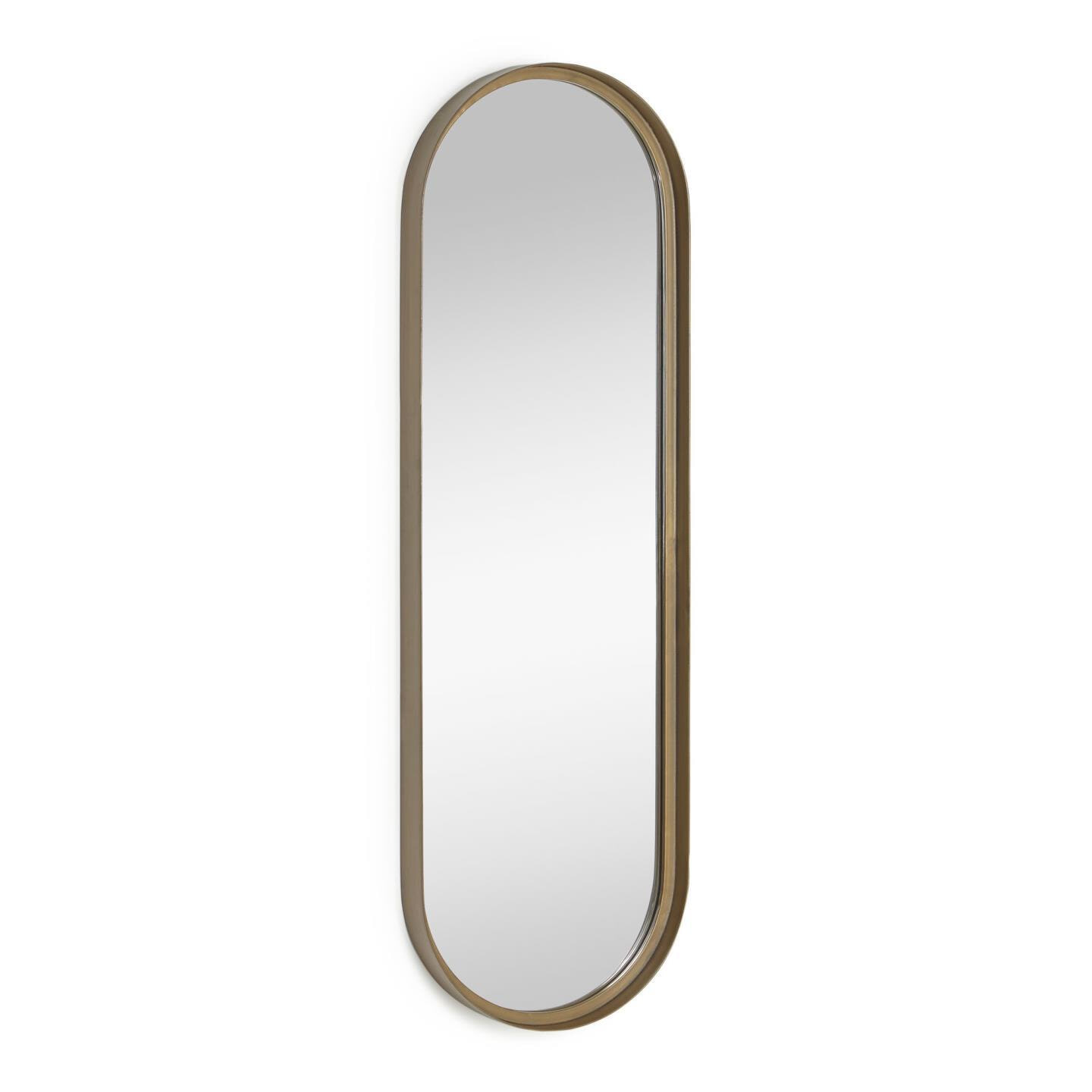 Kave Home Ovale Spiegel Tiare Goud, 100 x 31cm - Ovaal