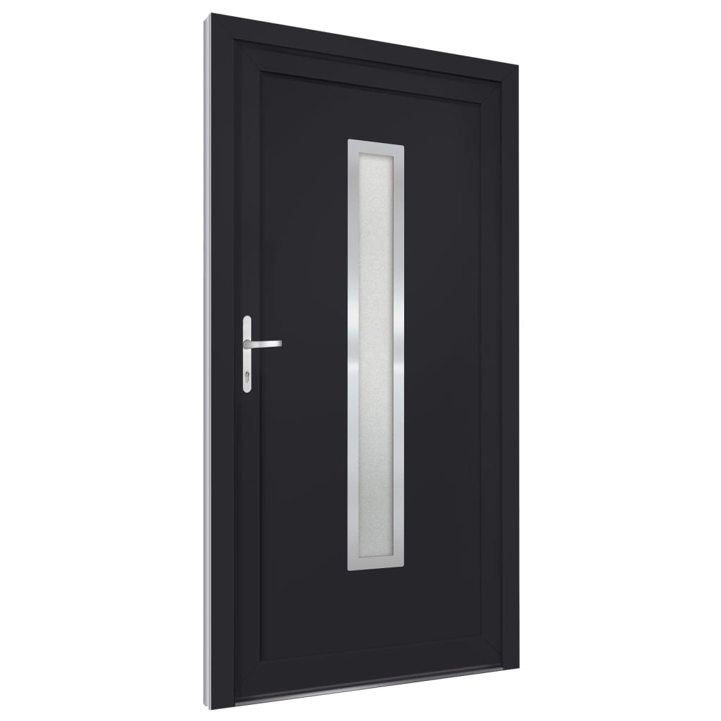 vidaXL Voordeur 88x200 cm PVC antracietkleurig