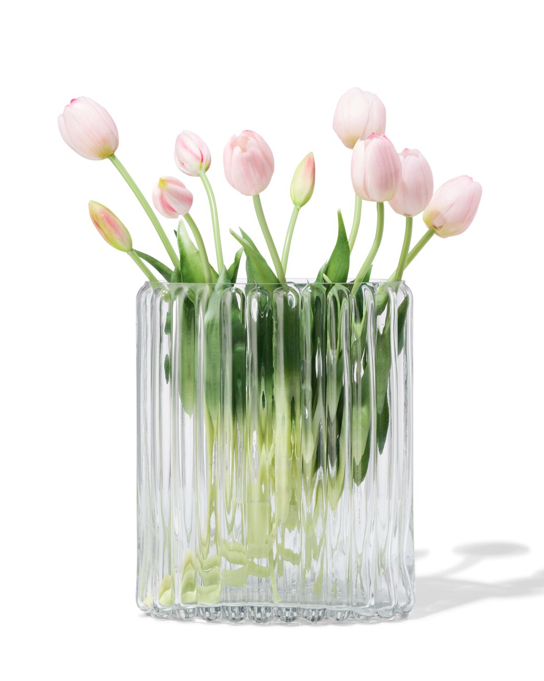 051 Vaas ⌀20x28cm Glas Ovaal Transparant (transparant)
