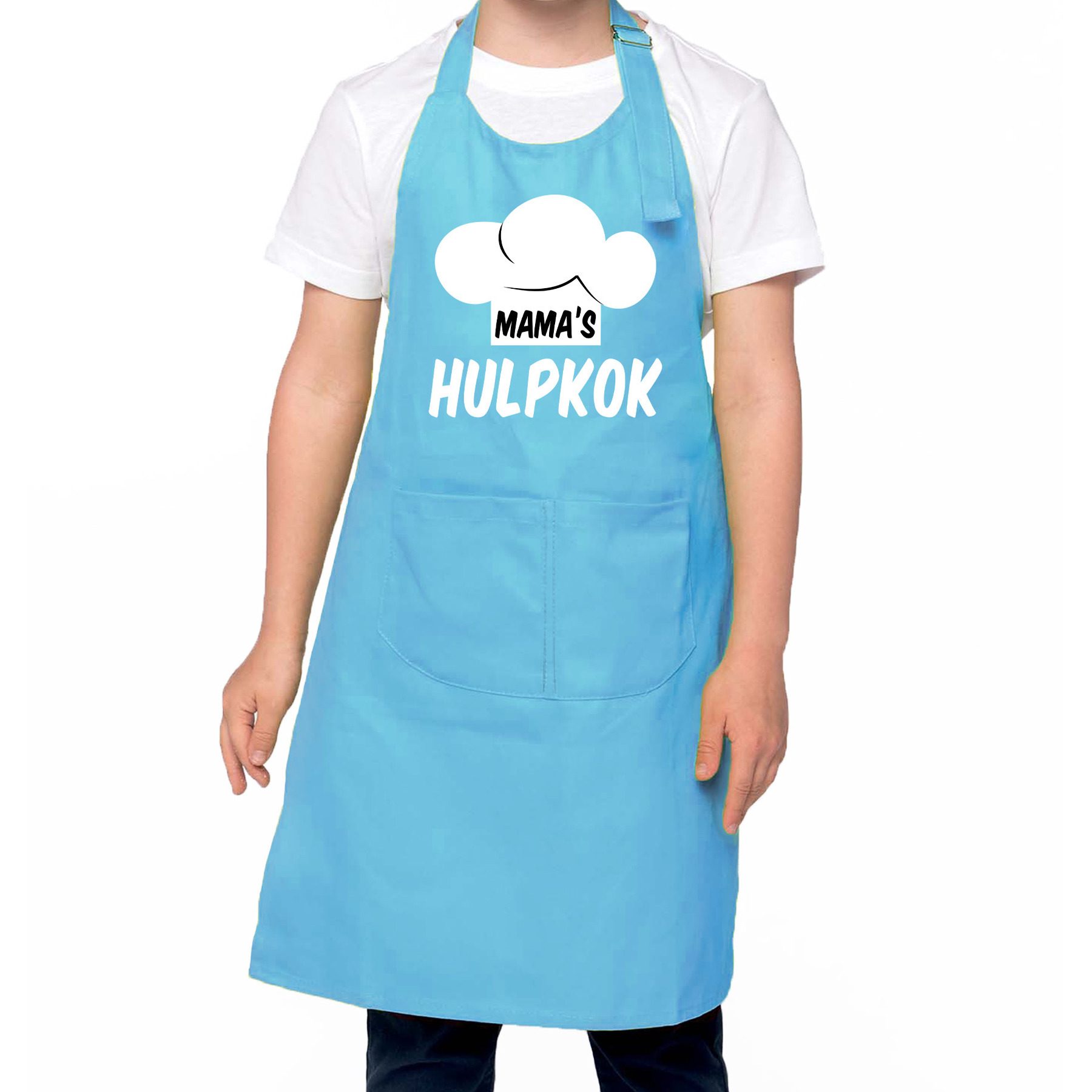Bellatio Decorations Mama hulpkok Keukenschort kinderen/ kinder schort blauw voor jongens
