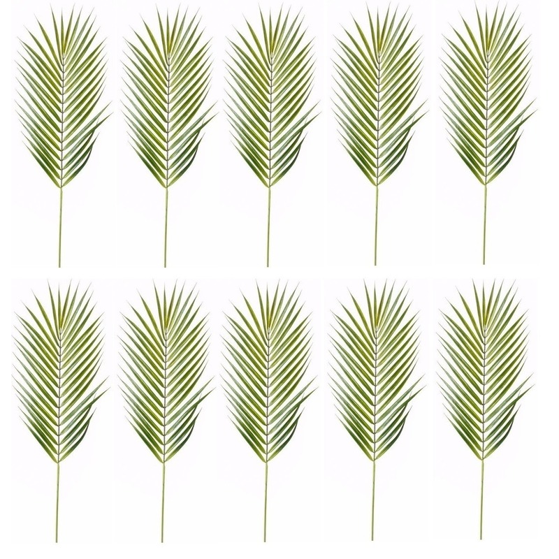 Merkloos 10x Kunst Chamaedorea bladeren 75 cm -