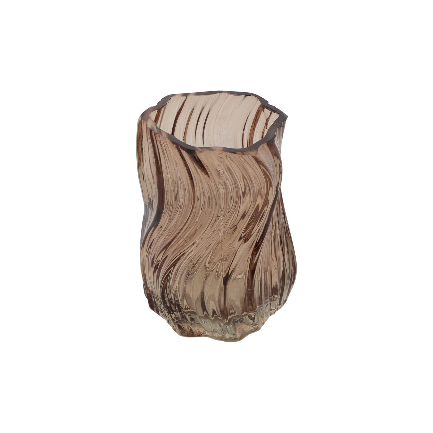 Countryfield Theelicht Esli S bruin Ø8xH10,5cm