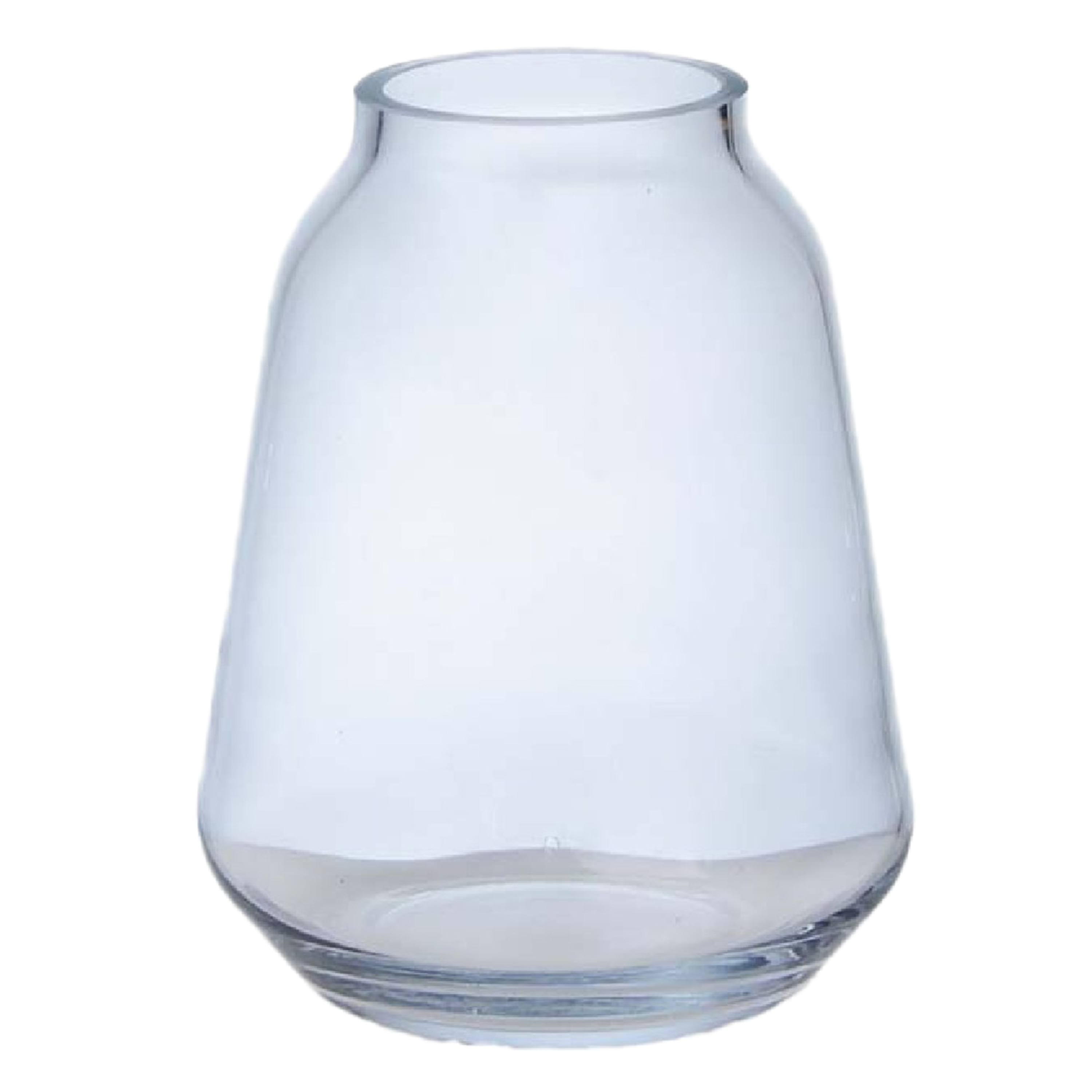 Hakbijl Glass Bloemenvaas Kiffa - transparant - glas - D18 x H22 - decoratie -