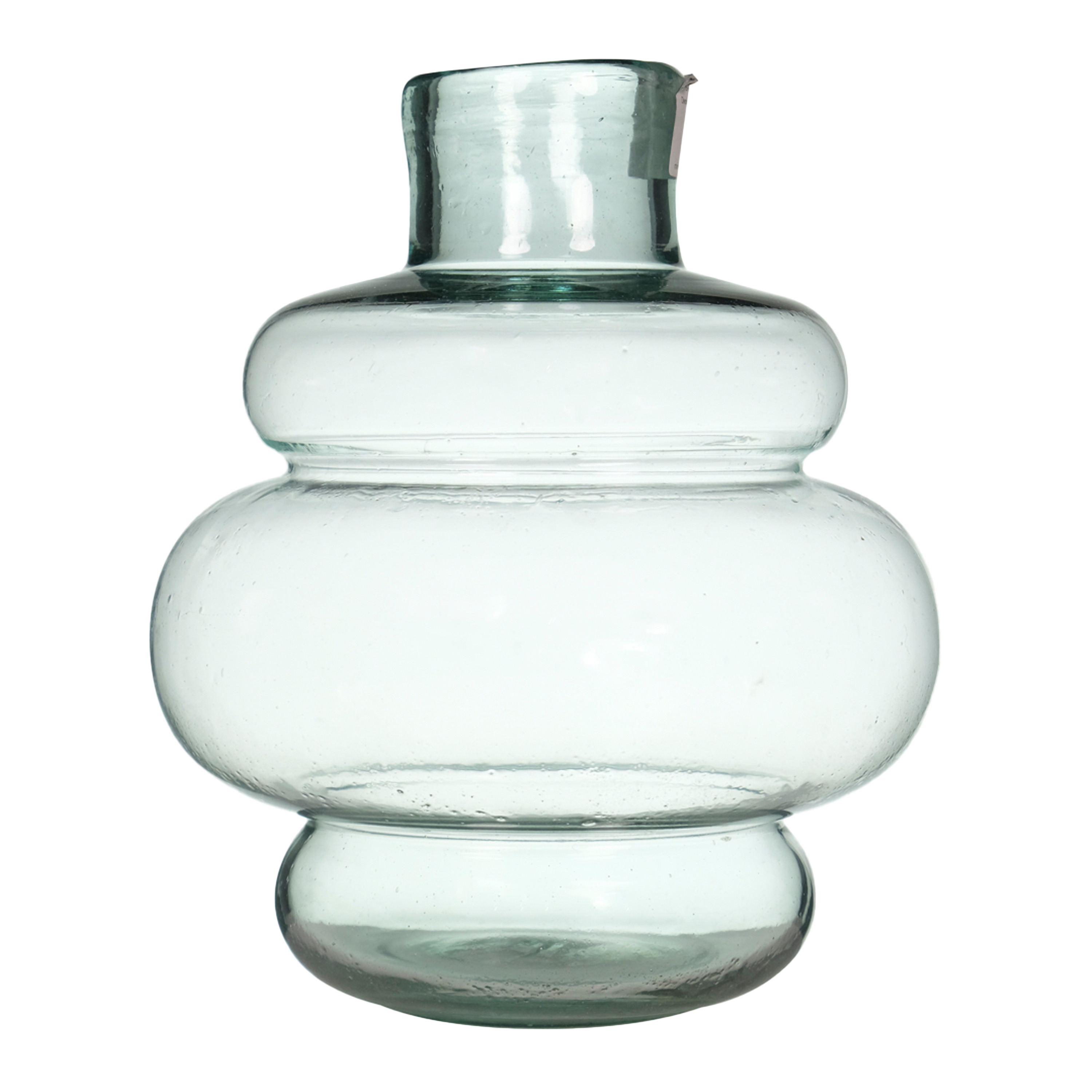 Hakbijl Glass Bloemenvaas Denise - transparant - glas - D20 x H25cm - decoratie -