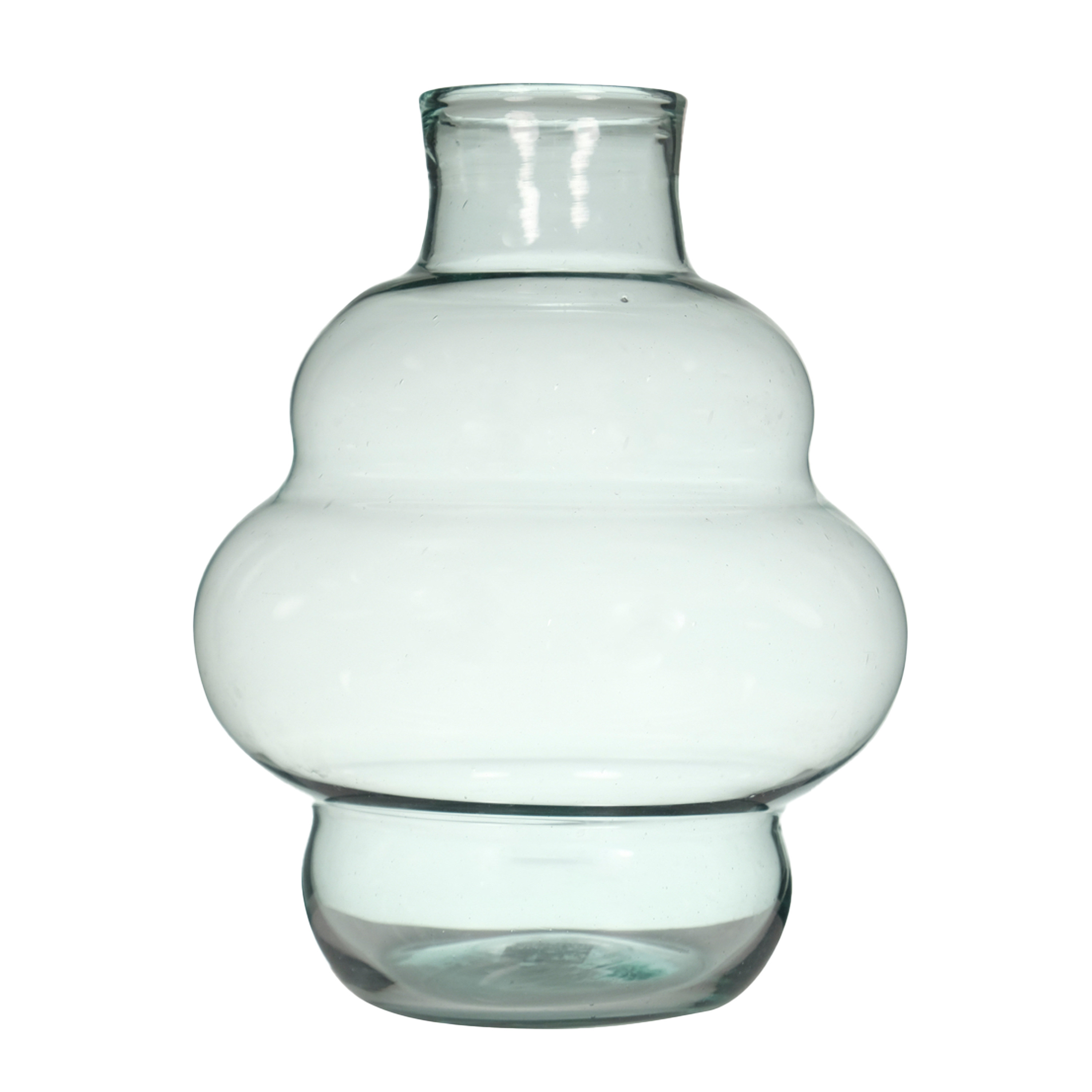 Hakbijl Glass Bloemenvaas Denise - transparant - glas - D25 x H30cm - decoratie -